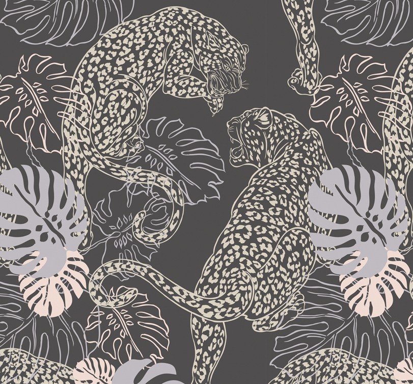 Leopard, Stunning Art Deco Inspired Wallpaper • Milton & King AUS